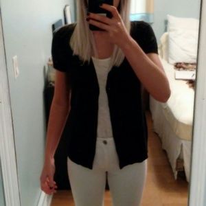*PRICE DROP!*Black Short Sleeve Cardigan